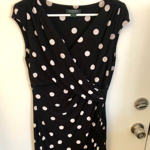 Black and white polka dot dress
